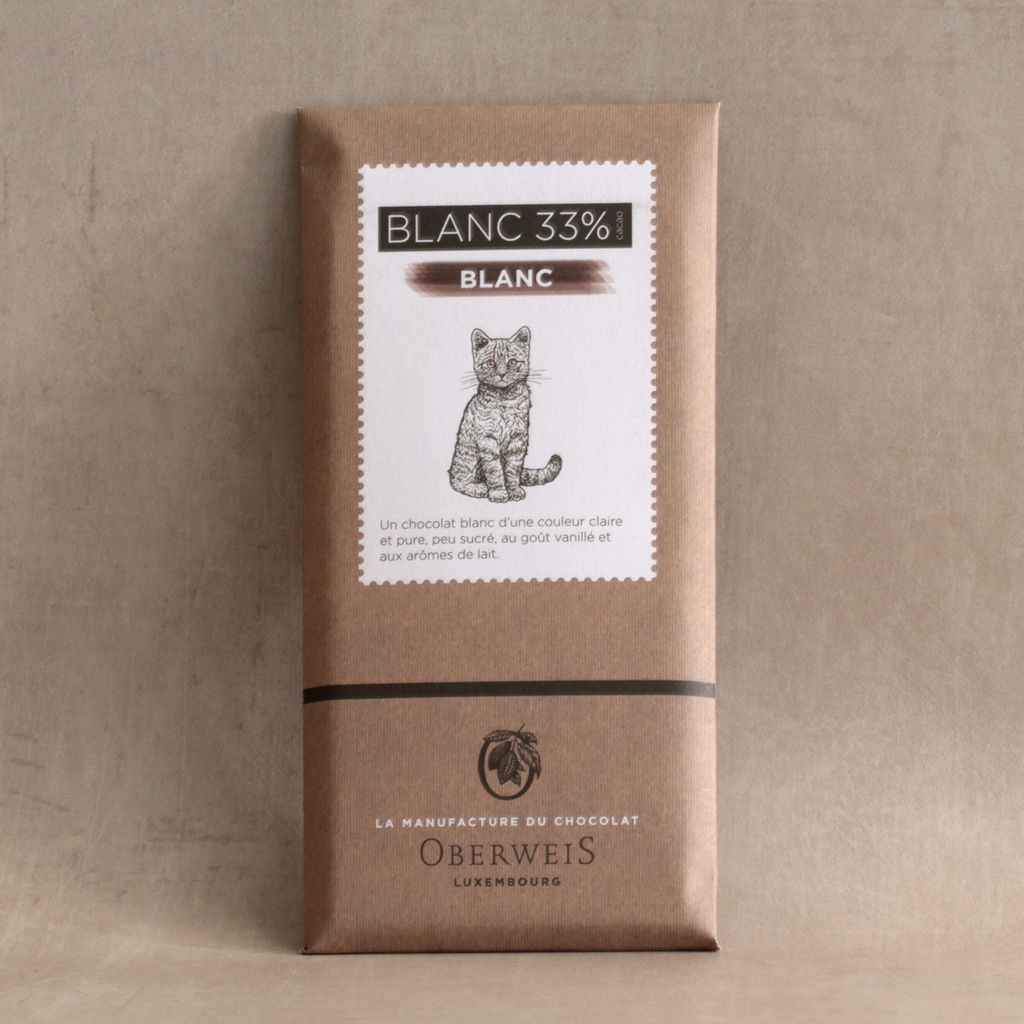 Tablette chocolat blanc 33% - 90 g