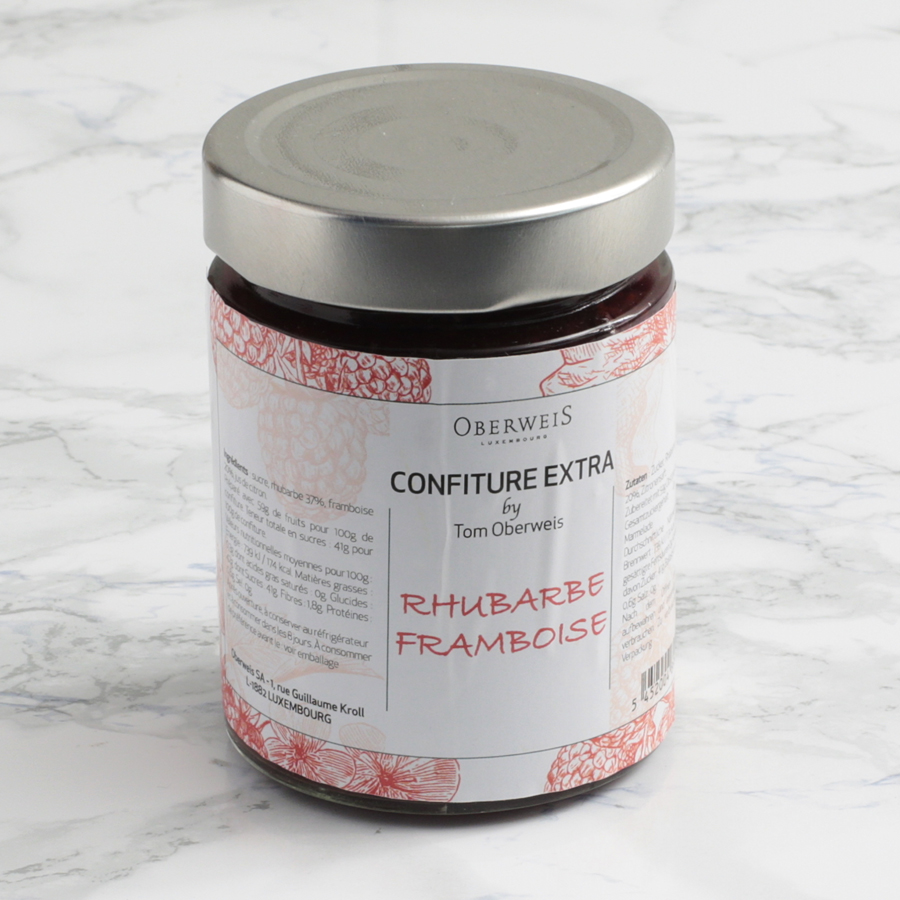 Confiture extra Rhubarbe-Framboises 250g