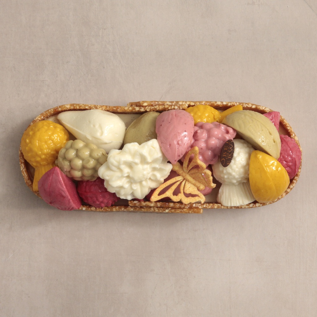 Tarte glacée nougatine aux fruits