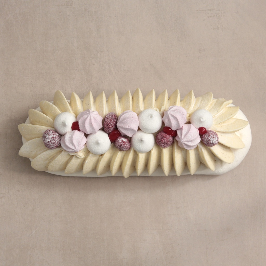 Tarte glacée Vacherin vanille-fraise