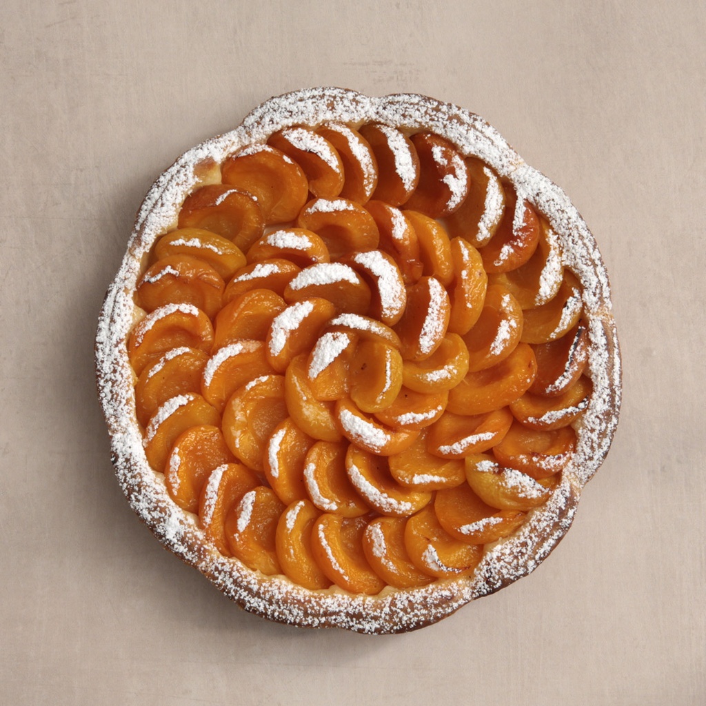 Tarte pâte levée abricots