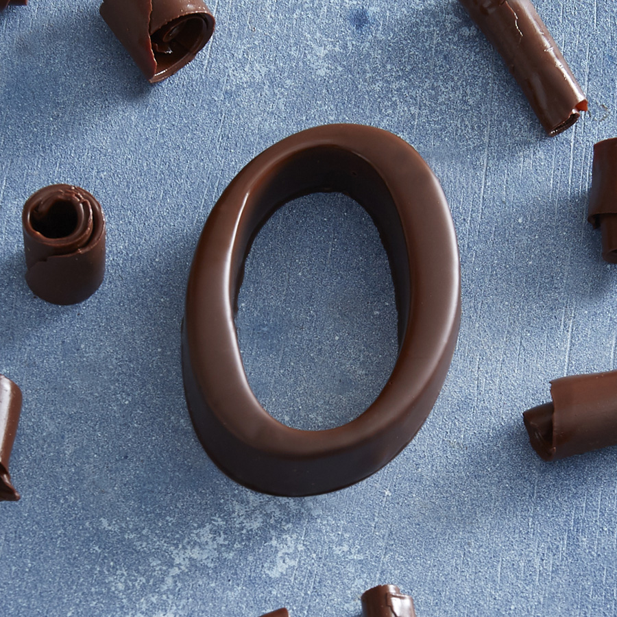 Chiffre en chocolat n°0
