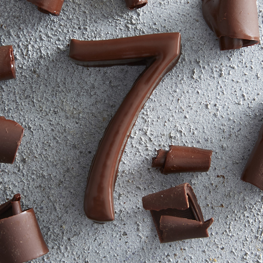 Chiffre en chocolat n°7