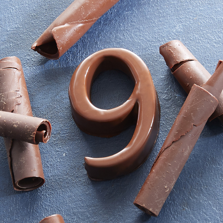 Chiffre en chocolat n°9