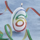 [002042*] Number 6 birthday candle