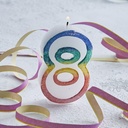 [002044*] Bougie chiffre n°8