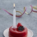 [002035*] Weiße Kerze mit Halter