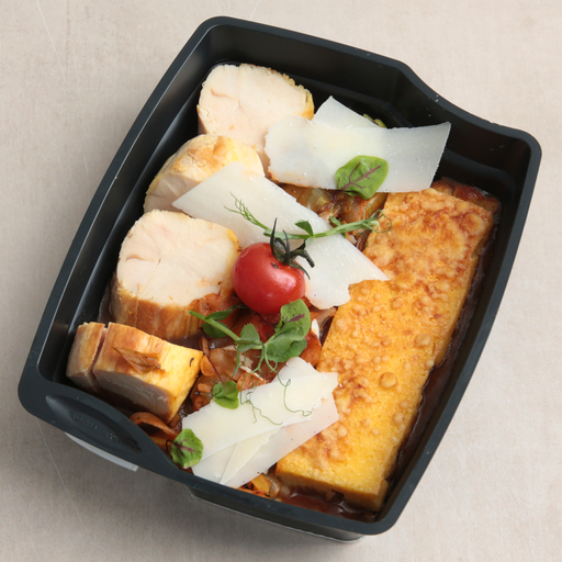 [006701*] Free-range poultry, gratinated polenta
