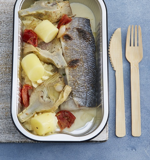 [006702*] Seelachsfilet, Artischocken-Barigoule