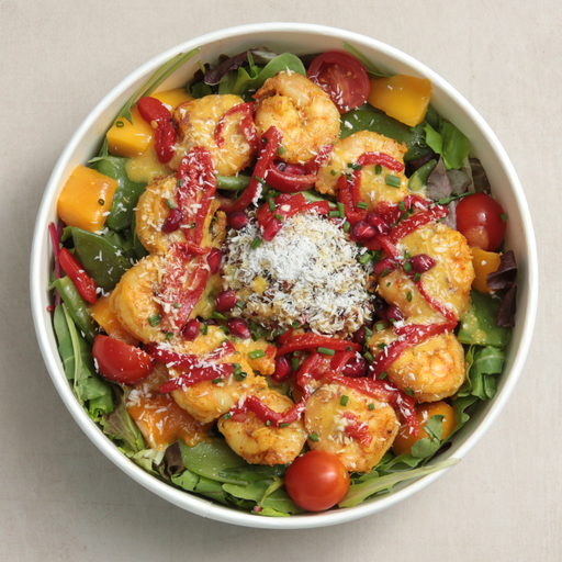 [006883*] Grande salade scampi aux saveurs exotiques
