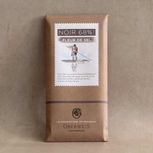 [007099*] Dark chocolate 70% bar with fleur de sel - 90 g