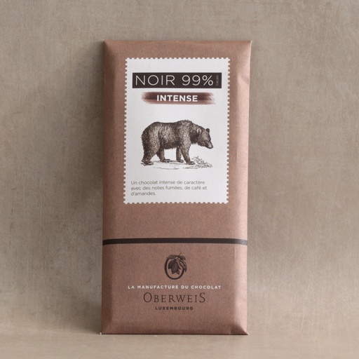 [007108*] Tafel aus feiner Zartbitterschokolade 99% - 90g