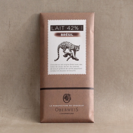 [007109*] Tablette 90g chocolat lait  Brésil 42%