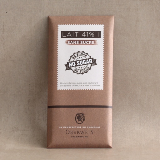 [007119*] Tablette 90g chocolat lait sans sucre 41%