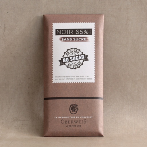 [007120*] Tablette 90g chocolat noir sans sucre 65%