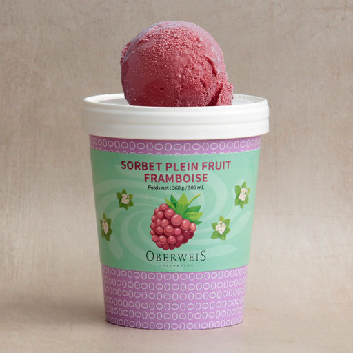 [010581*] Himbeer Vollfruchtsorbet 1/2 L