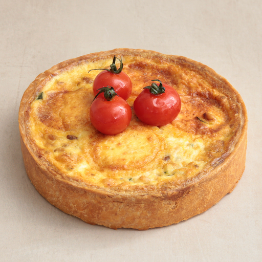 [011005*] Goat cheese and honey quiche