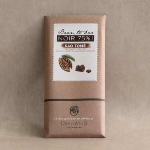 [011508*] Tablette 90g chocolat noir Sao Tomé 75%