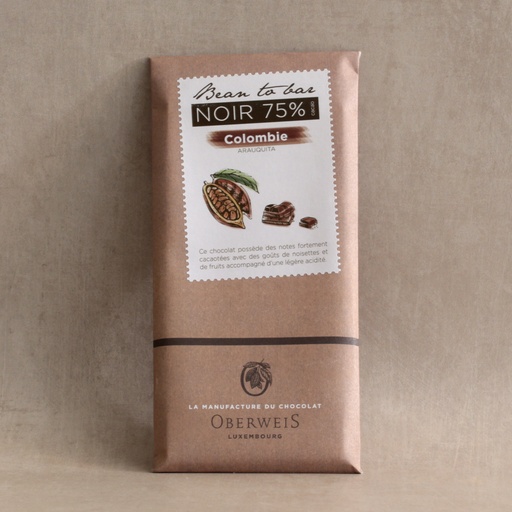 [012081*] Tafel aus feiner Zartbitterschokolade Kolumbien 75% - 90g