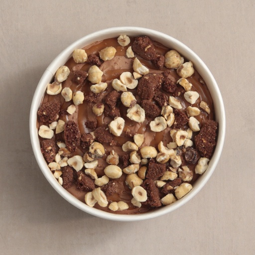 [013060*] Frozen chocolate-caramel ice cream delight