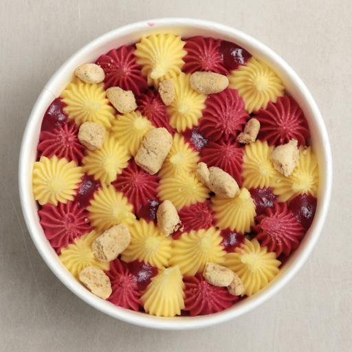 [014162*] Raspberry-Passion ice cream delight
