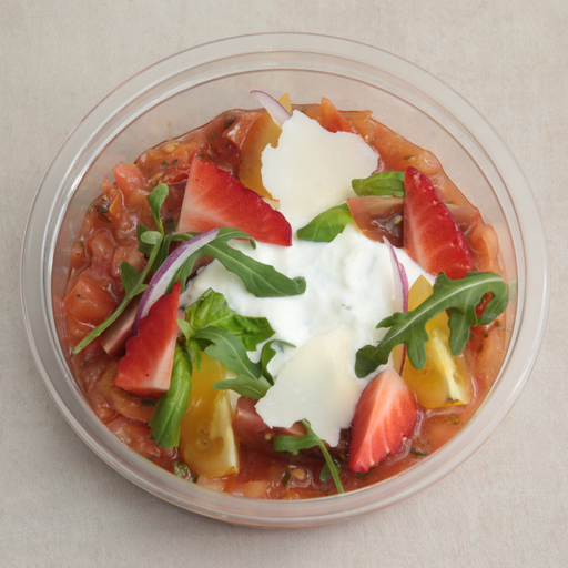 [014389*] Small tomato Stracciatella salad