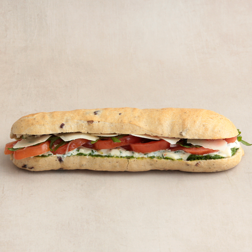 [014401*] Olive ciabatta bread, tomato and mozzarella