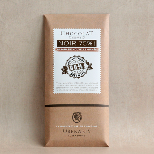 [014475*] Dark chocolate 75% bar from Papua New Guinea - 90 g