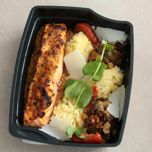 [014568*] Sicilian-style salmon steak