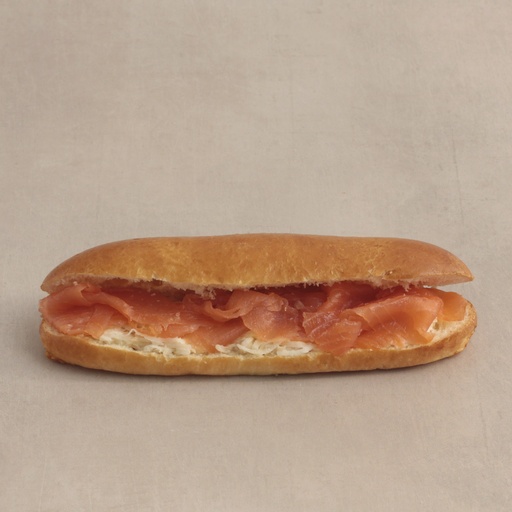 [000082*] Belegtes Briochebrötchen mit hausgemachtem Räucherlachs 
